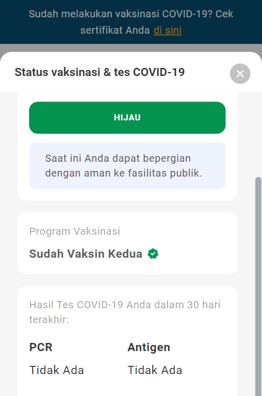 cara cek sertifikat vaksin