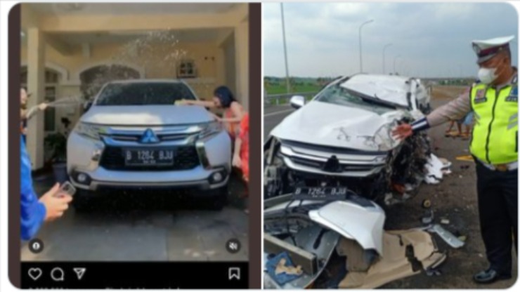 Mobil Pajero Sport Vanessa Angel