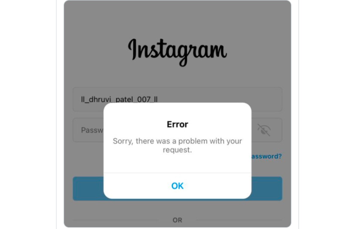 Cara Mengatasi “Sorry There Was A Problem With Your Request” di Instagram