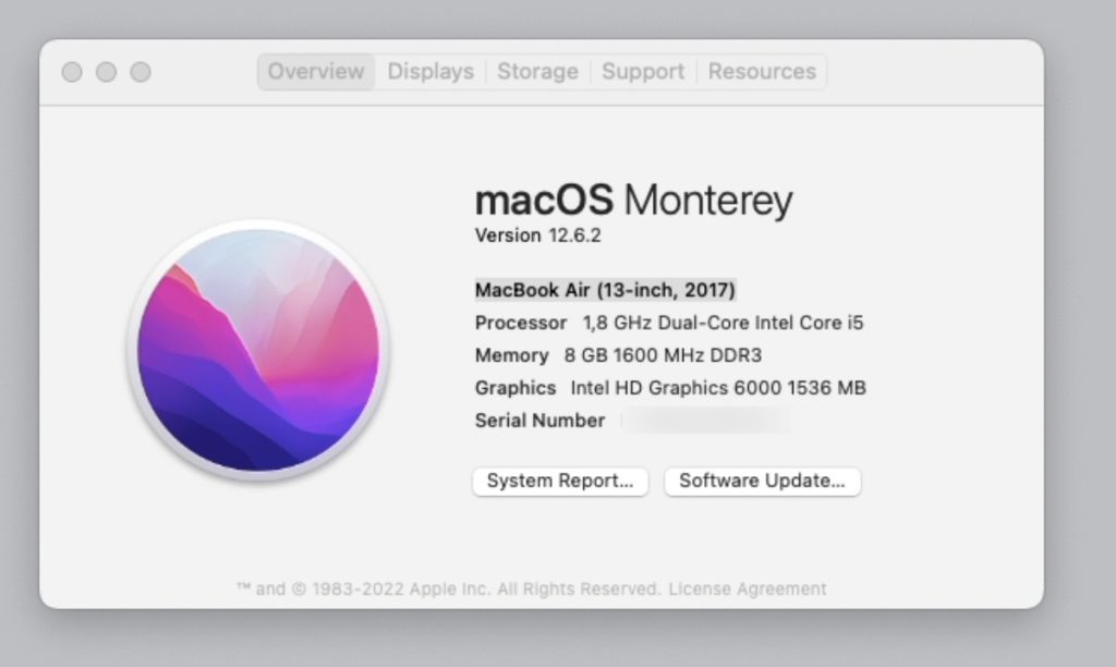 Serial Number Macbook