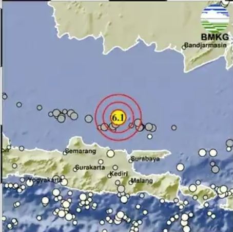 Gempa Tuban Magnitudo 6,1, Terasa Sampai Malang