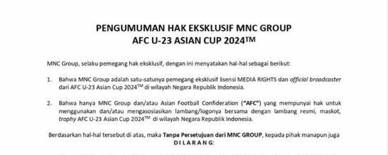 surat larangan nobar MNC Group