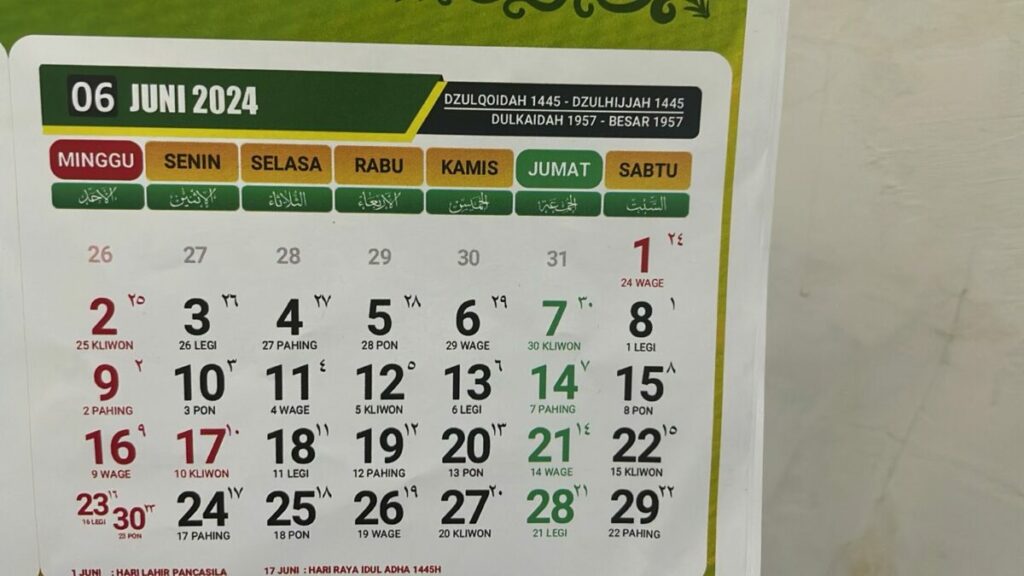 Tanggal Merah Bulan Juni 2024