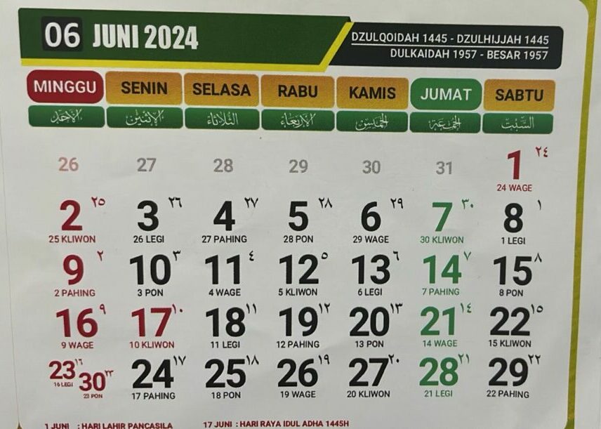 Tanggal Merah Bulan Juni, Ada 1 Long Weekend Nih