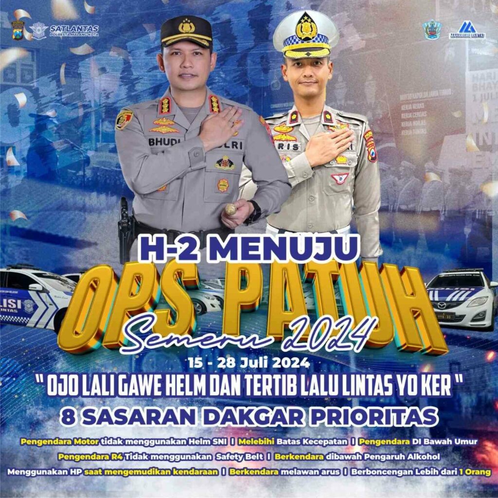 Ini 8 Sasaran Operasi Patuh Semeru 2024