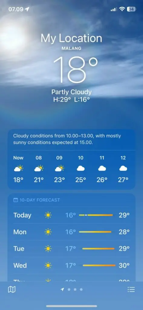Mbediding, suhu di Kota Malang sentuh 16-18 derajat celcius