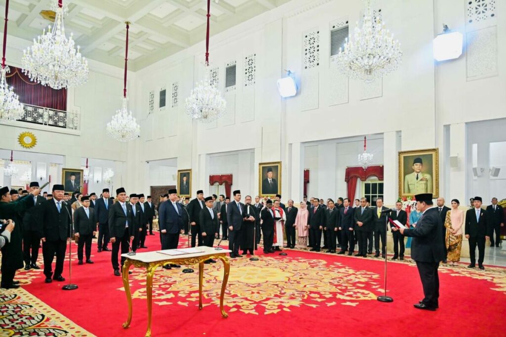 Resmi, Ini Daftar Susunan Lengkap Kabinet Merah Putih Yang Telah Dilantik Presiden Prabowo